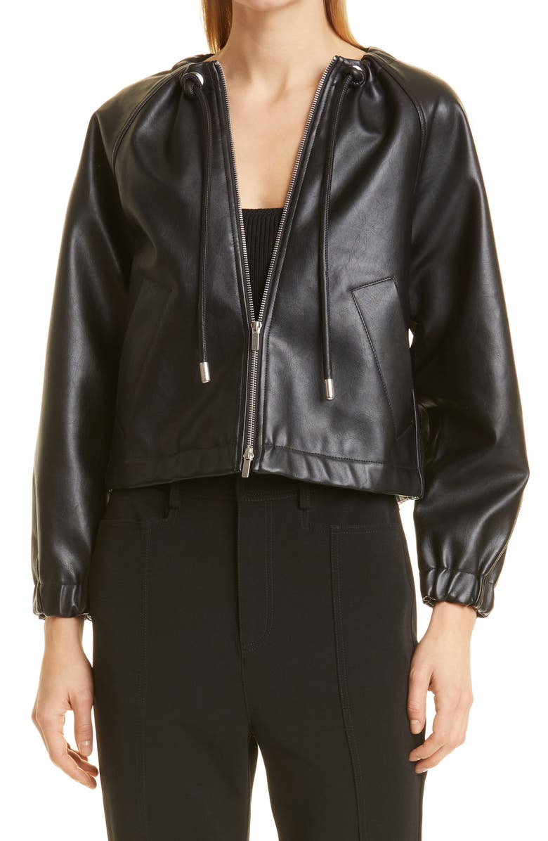 Crop Faux Leather Jacket