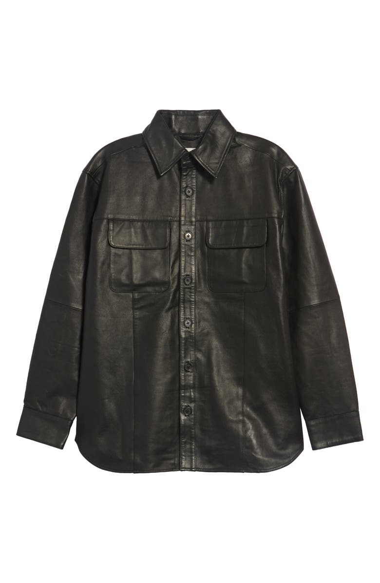 Shoreline Recycled Lambskin Leather Shirt Jacket