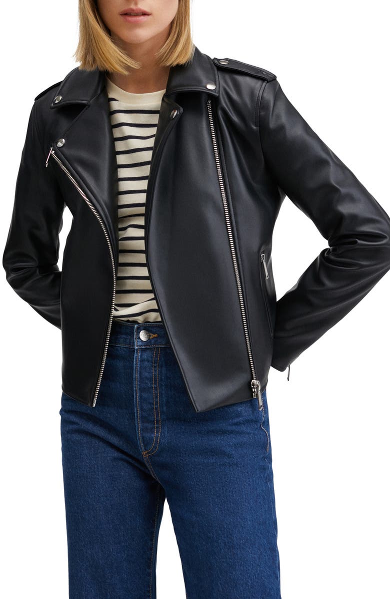 Faux Leather Biker Jacket