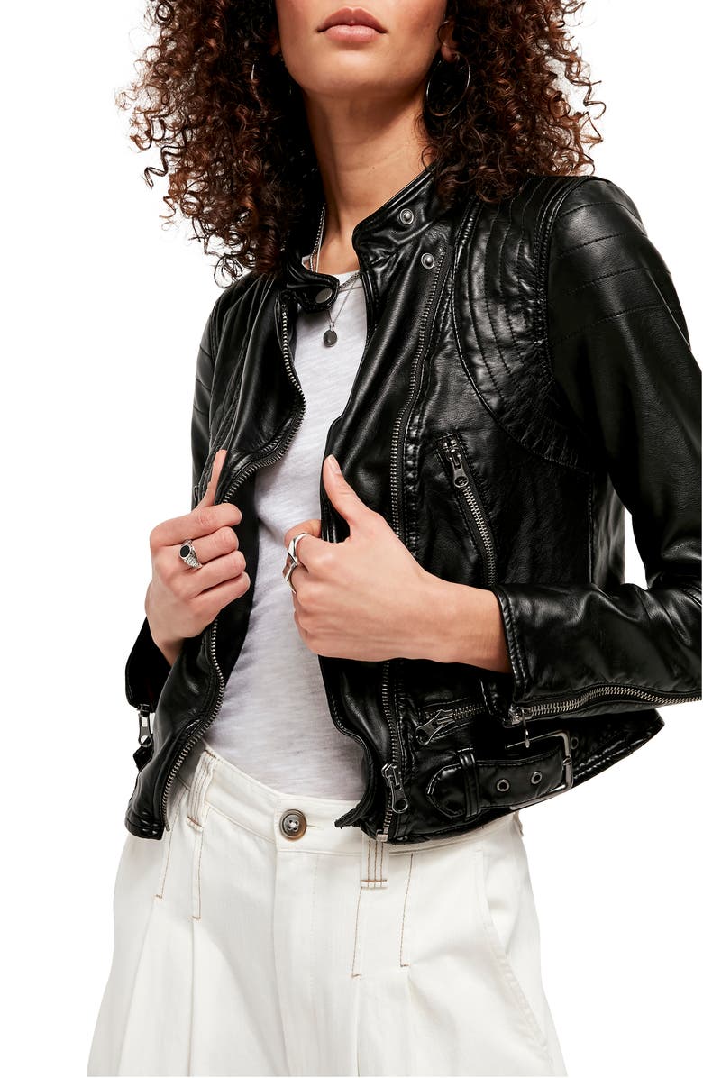 Heartbreaker Faux Leather Moto Jacket