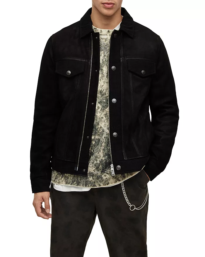 ALLSAINTS Ray Leather Trucker Jacket