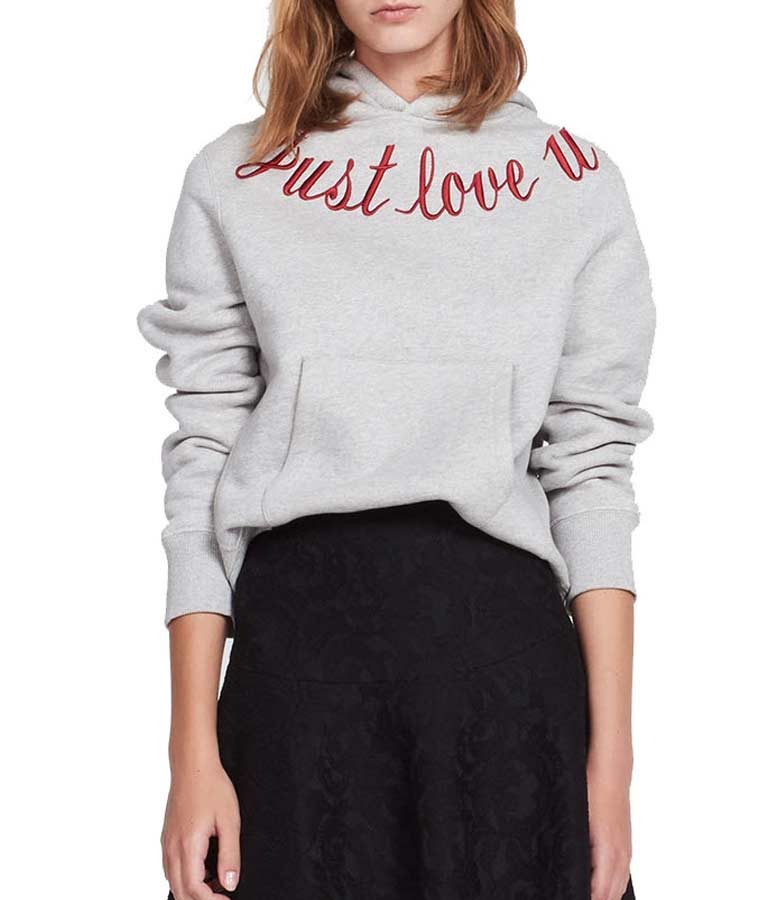 Just Love You Embroidered Hoodie