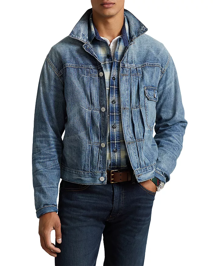 Polo Ralph Lauren Denim Patchwork Collar Trucker Jacket