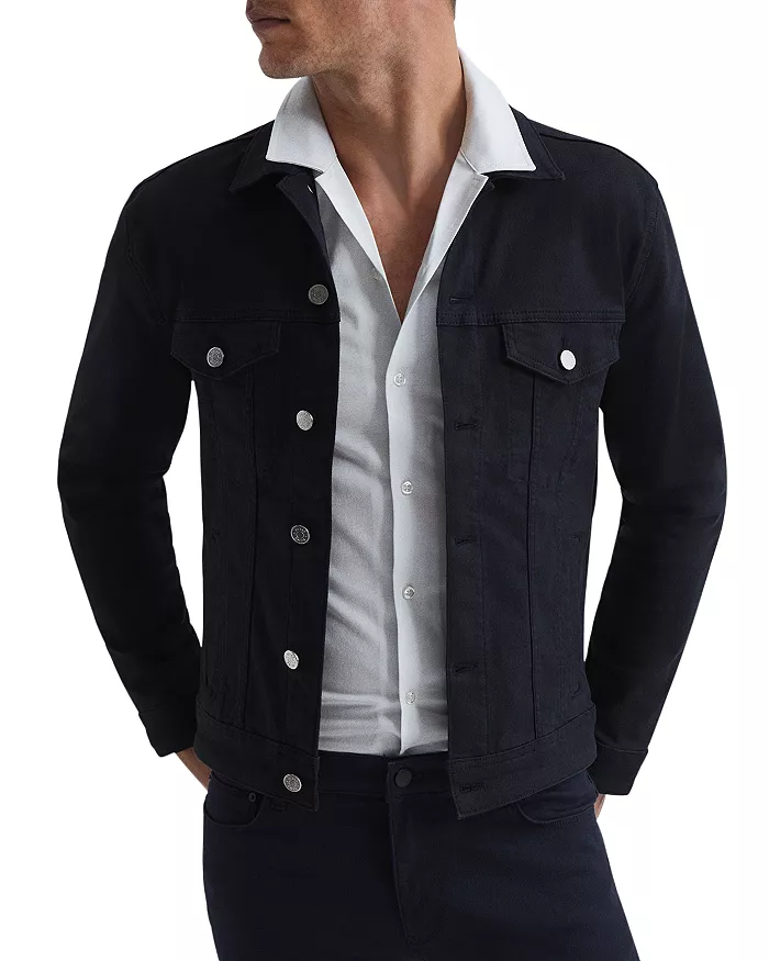 REISS Hawkins Slim Fit Staywash Trucker Jacket
