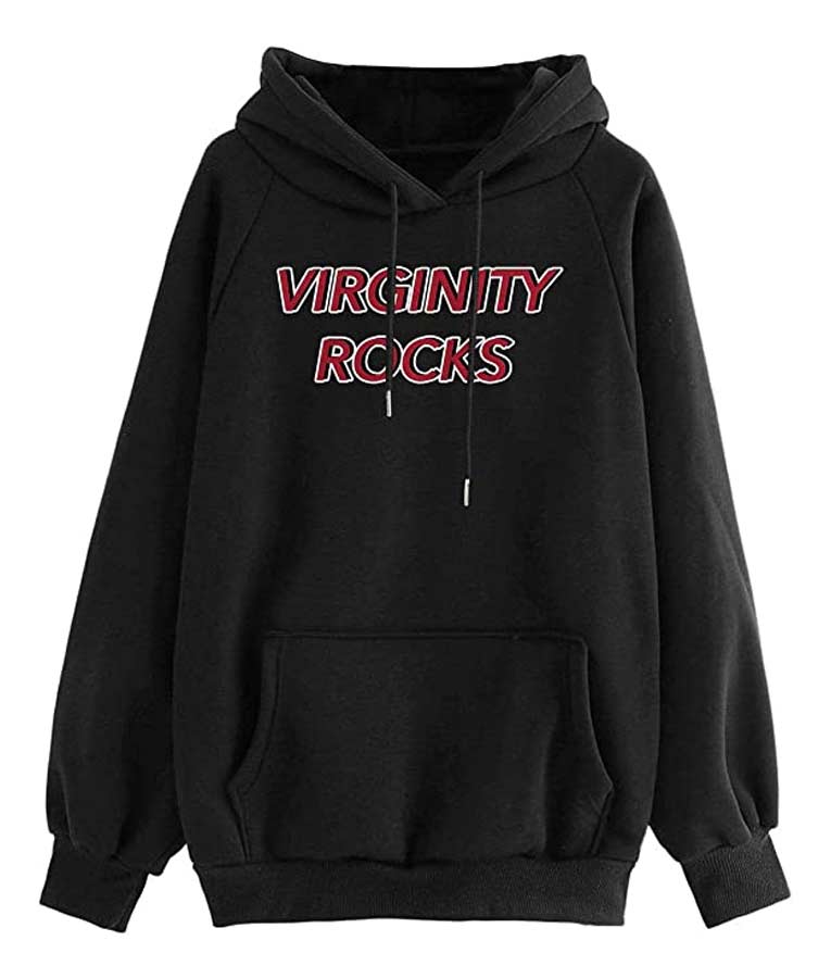 Virginity Rocks Black Hoodie