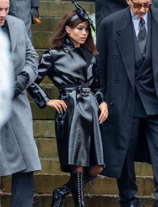 The Batman Zoë Kravitz Black Leather Coat