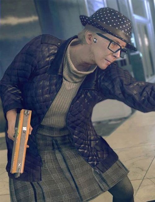 Granny Watch Dogs Legion Helen Dashwood Leather Jacket