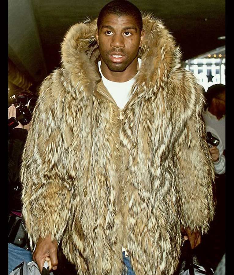 Magic Johnson Fur Hood Coat