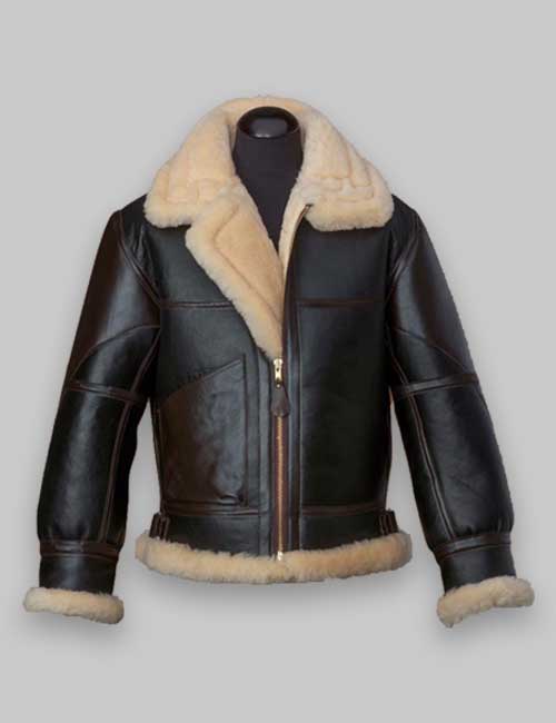 Men B3 Black Flying Shearling Jacket